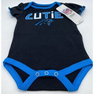 Carolina Panthers NFL Football Team Infant Girls Cutie Bodysuit Outfit 0-3 M